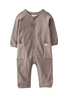 Baby Boys Waffle Knit One Piece Pajama