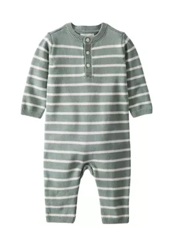 Baby Girls Sweater Knit Striped Bodysuit