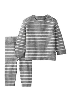 Baby Boys Sweater Knit Shirt and Pants Set