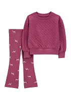 Baby Girls Quilted Top and Leggings Set