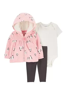 Baby Girls 3 Piece Jacket Set