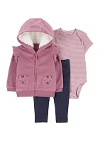 Baby Girls 3 Piece Hoodie Set