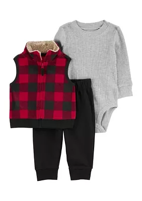 Baby Boys 3 Piece Vest Set