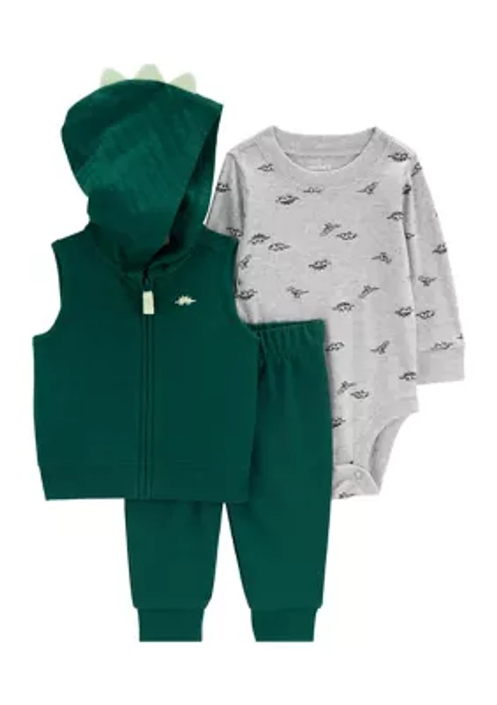 Baby Boys Three Piece Vest and Bodysuit Set