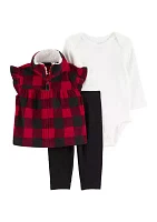 Baby Girls 3 Piece Vest Set