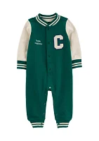 Baby Boys Varsity Knit Jumpsuit