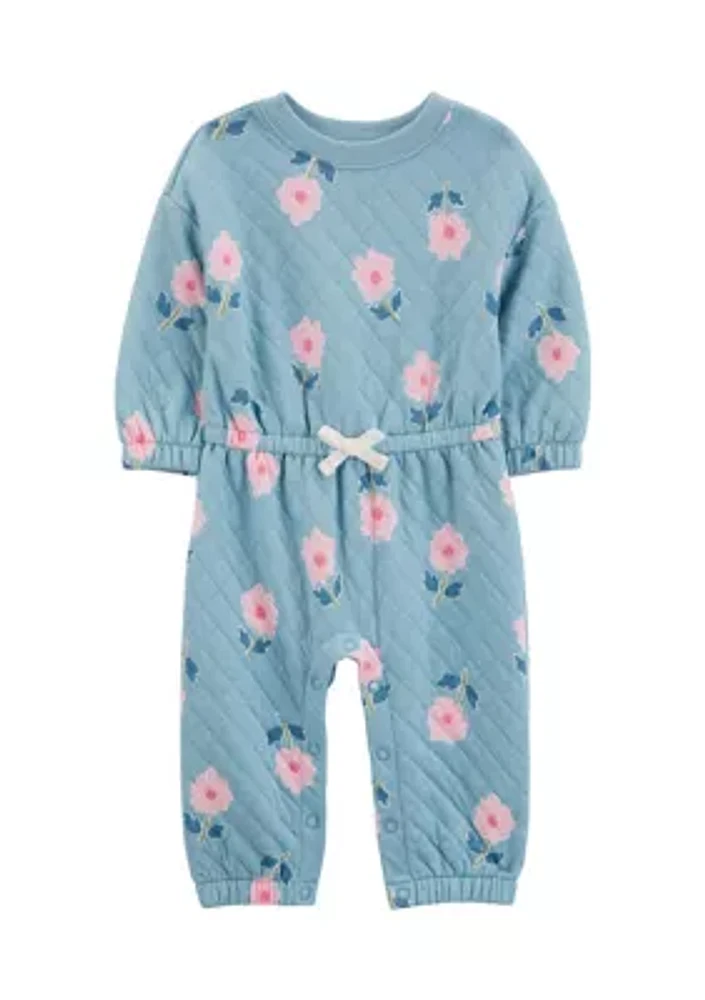 Baby Girls Floral Printed Jumpsuit