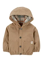 Baby Boys Snap Up Hooded Jacket