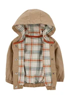 Baby Boys Snap Up Hooded Jacket