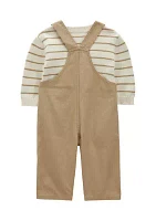 Baby Boys Canvas Overalls Set