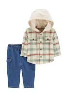 Baby Boys Button Down Shirt and Pants Set