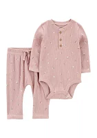 Baby Girls Bodysuit and Pants Set