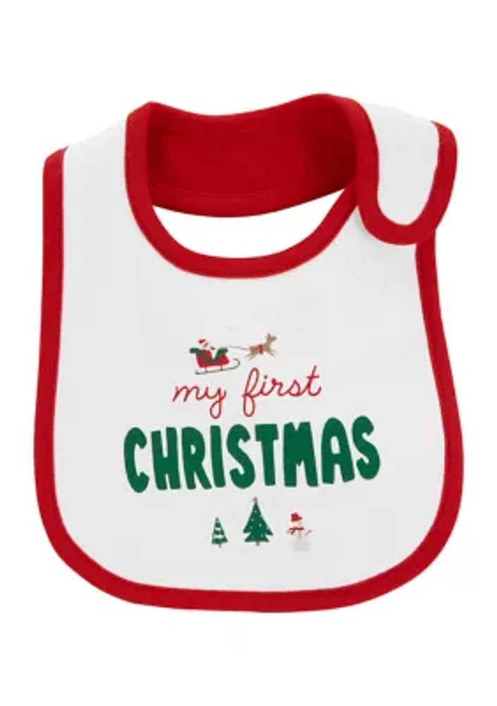 My First Christmas Teething Bib