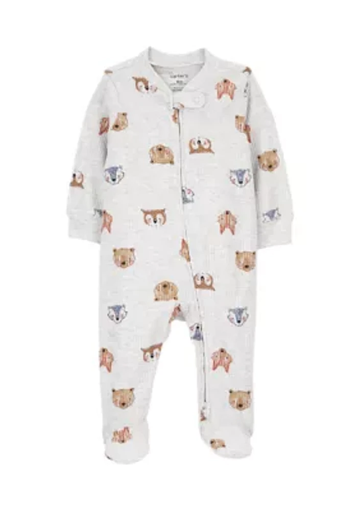 Baby Boys Printed Footie Pajamas