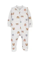 Baby Boys Printed Footie Pajamas