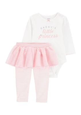 Baby Girls Graphic Bodysuit and Tutu Leggings Set