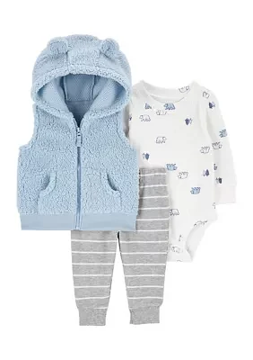 Baby Boys 3 Piece Vest Set