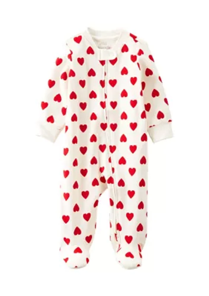 Baby Girls Heart Snap Pajama