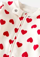 Baby Girls Heart Snap Pajama