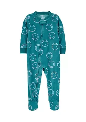 Baby Girls Printed Fleece Footie Pajamas