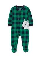 Baby Boys Printed Footie Pajamas