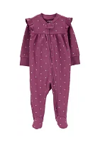 Baby Girls Printed Footie Pajamas