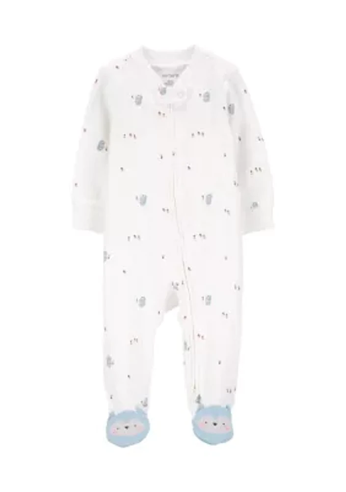 Baby Girls Printed Footie Pajamas