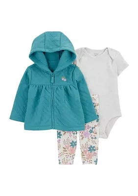 Baby Girls 3 Piece Cardigan Set