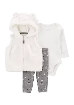 Baby Girls 3 Piece Vest Set