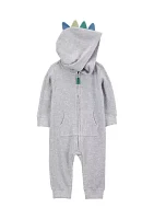Baby Boys Dinosaur Hood Jumpsuit