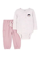 Baby Girls 2 Piece Bodysuit Set