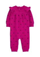 Baby Girls Polka Dot Printed Jumpsuit