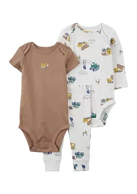 Baby Boys 3 Piece Bodysuit Set