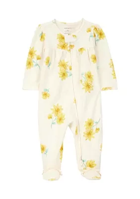 Baby Girls Printed Footie Pajamas