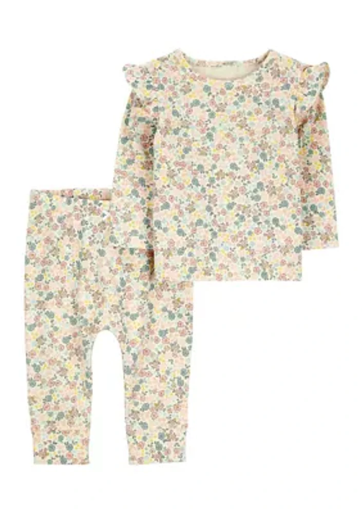 Baby Girls Printed Top and Leggings Set