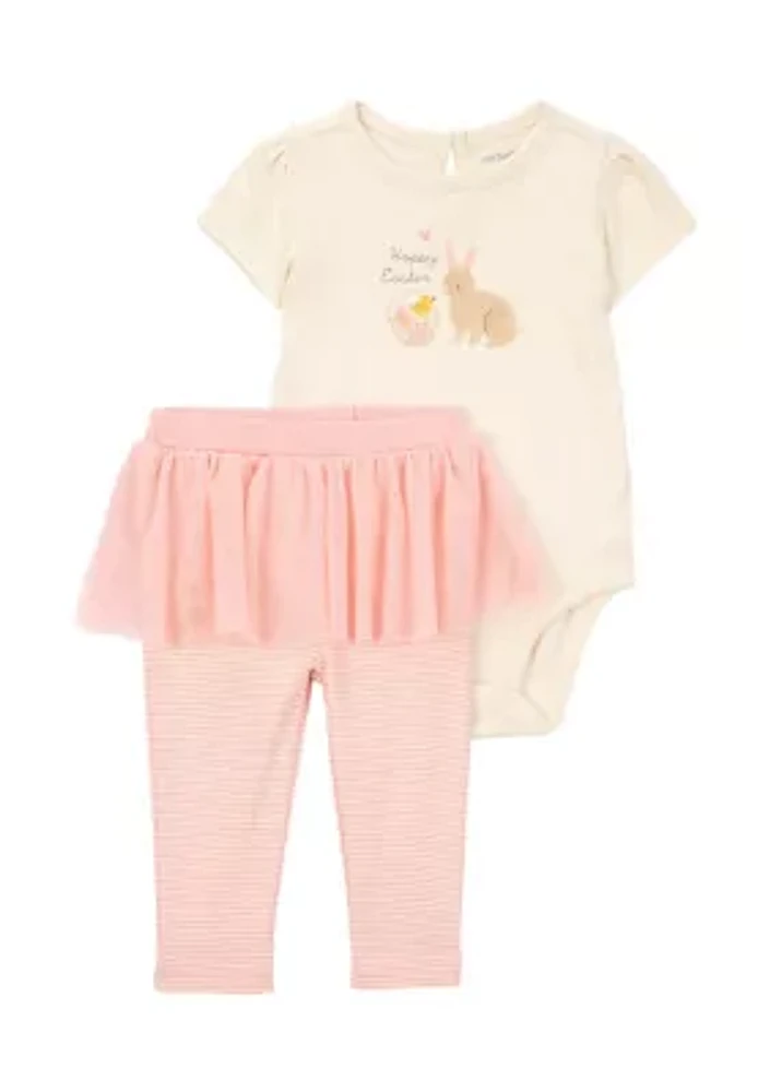 Baby Girls Bodysuit and Tutu Pants Set