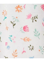 Baby Girls Floral Printed Footie Pajamas