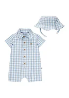 Baby Boys GIngham Romper Set