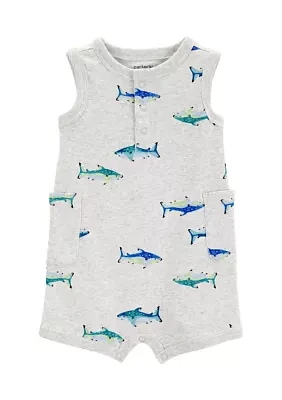 Baby Boys Fish Printed Romper