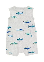 Baby Boys Fish Printed Romper