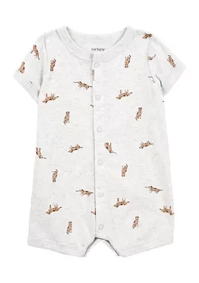 Baby Boys Dog Print Romper