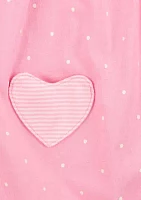 Baby Girls Heart Pocket Romper