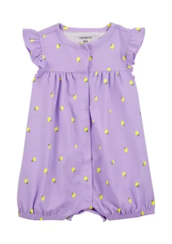 Baby Girls Lemon Print Romper