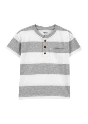 Baby Boys Striped Henley Shirt