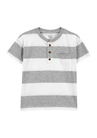 Baby Boys Striped Henley Shirt