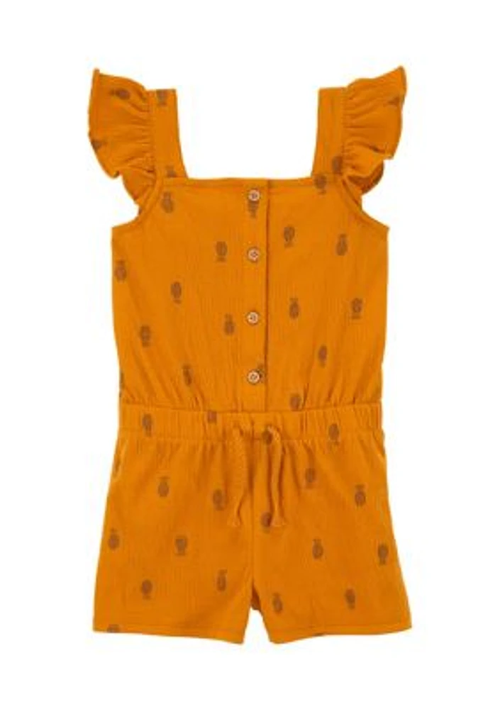 Toddler Girls Printed Romper