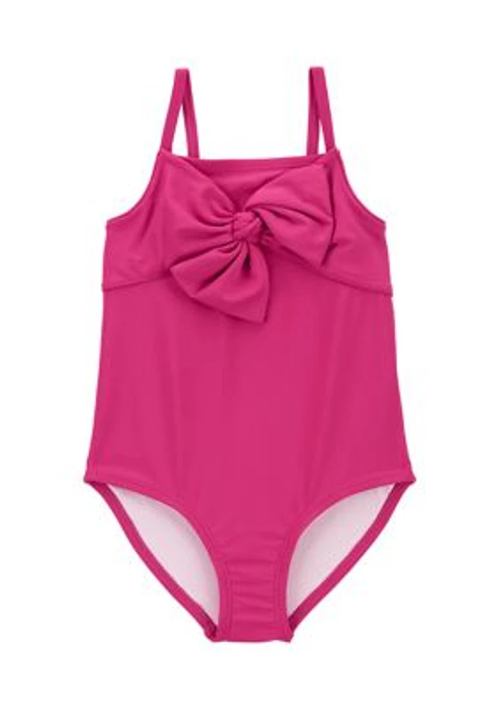 Toddler Girls Bow Front One Piece Swimsuit