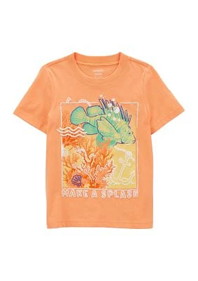 Toddler Boys Short Sleeve Ocean Graphic T-Shirt