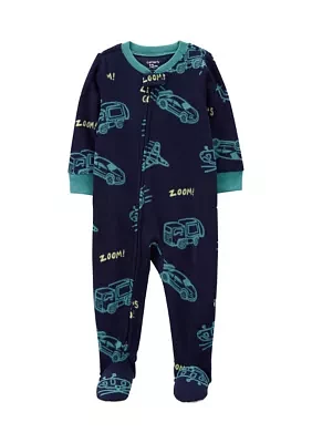 Toddler Boys Printed Footie Pajamas