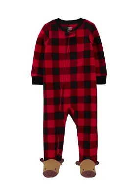 Toddler Boys Buffalo Plaid One Piece Jumpsuit